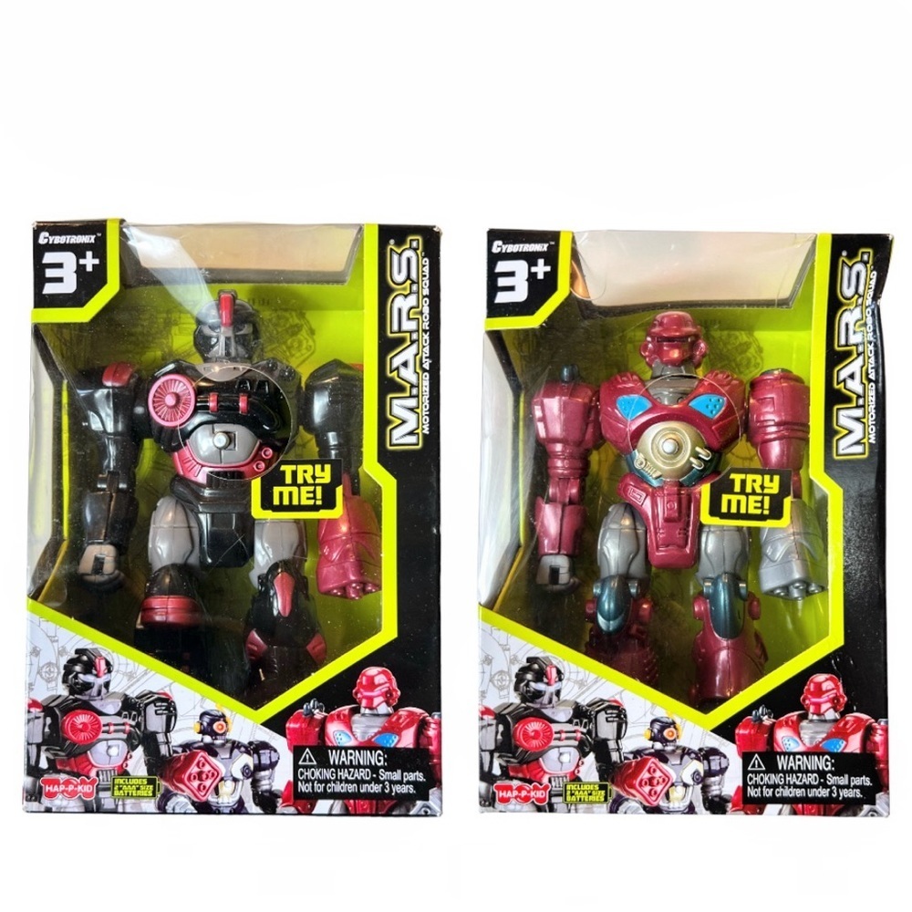 NIB Cybotronix MARS Walking Robots 7" Motorized Attack Robo Squad - Picture 3 of 8